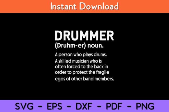 Drummer Funny - Drummer A Person Who Graphic Design Asset