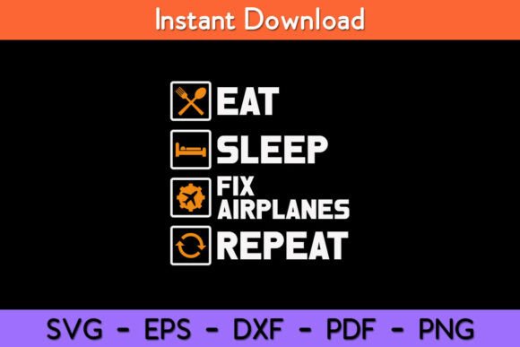 Funny Airplane Mechanic Aircraft Graphics for Crafts