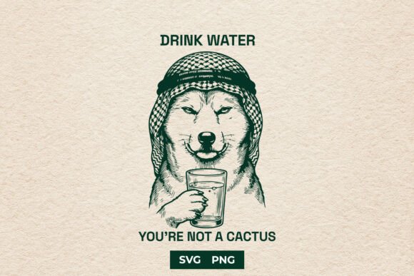 Funny Drink Water Youre Not a Cactus SVG for Crafts and Graphics