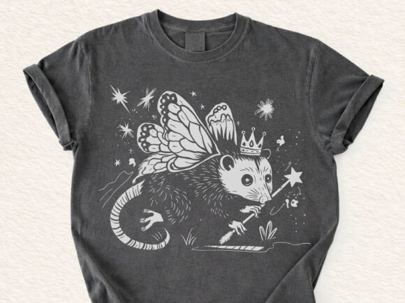 Funny Fairy Opossum Meme Shirt Graphics for Crafts