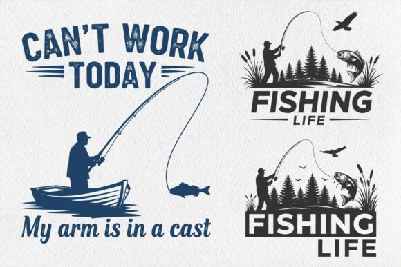 Funny Fishing Dad Fathers Day Design SVG for Crafts and Graphics