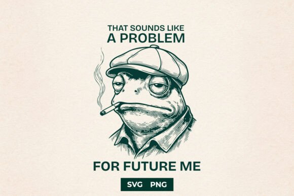 Funny Toad Problem for Future Me SVG - Graphics for Crafts
