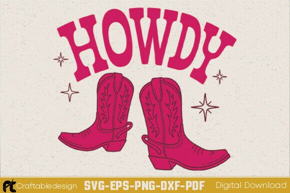 Howdy Cowgirl SVG for Graphics and Crafts